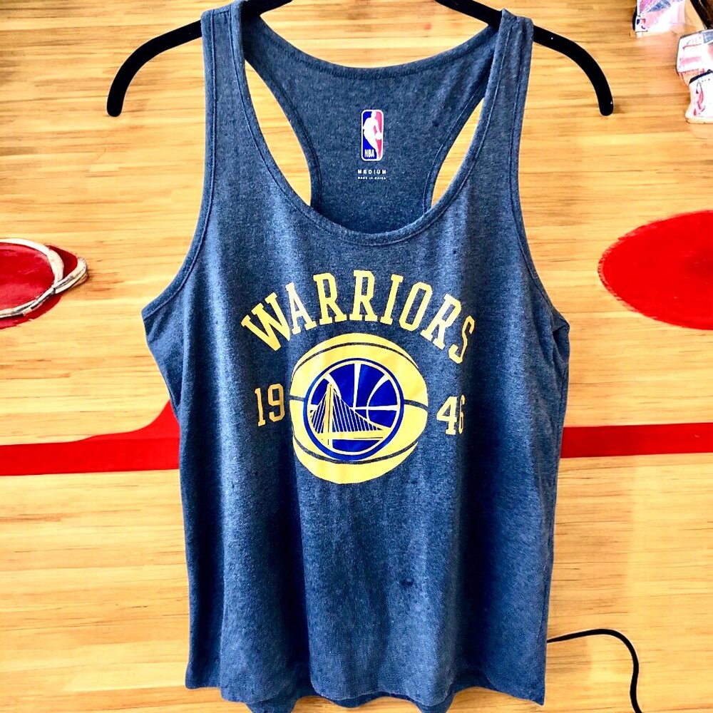 Golden State Warriors Tank Top Gray NBA Womens Medium.